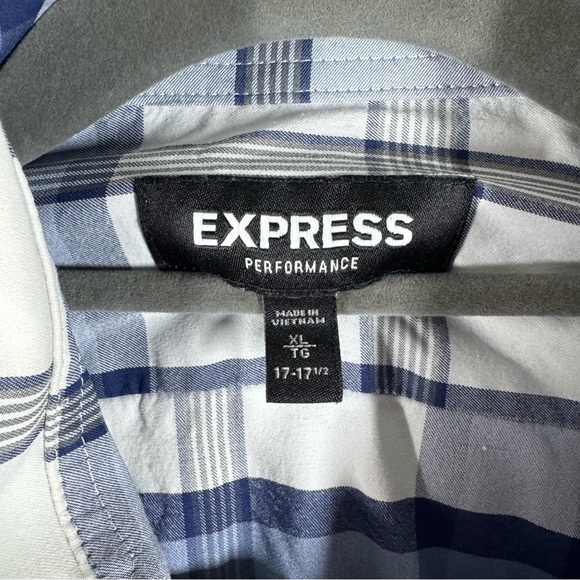 Express Shirt Men XL 17-17 1/2 Button Down Extra Slim Fit - Picture 3 of 3